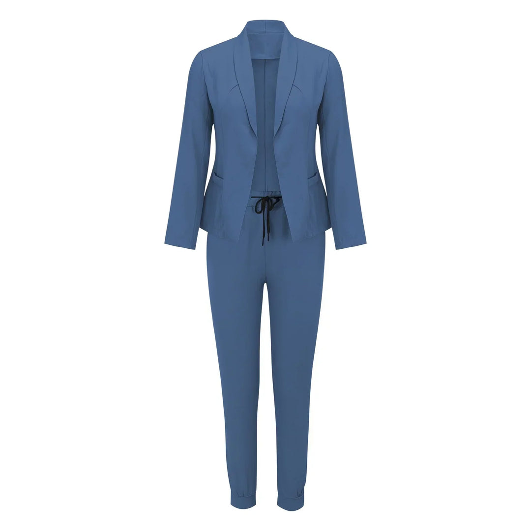 Casual two-piece set with tie belt – Liora