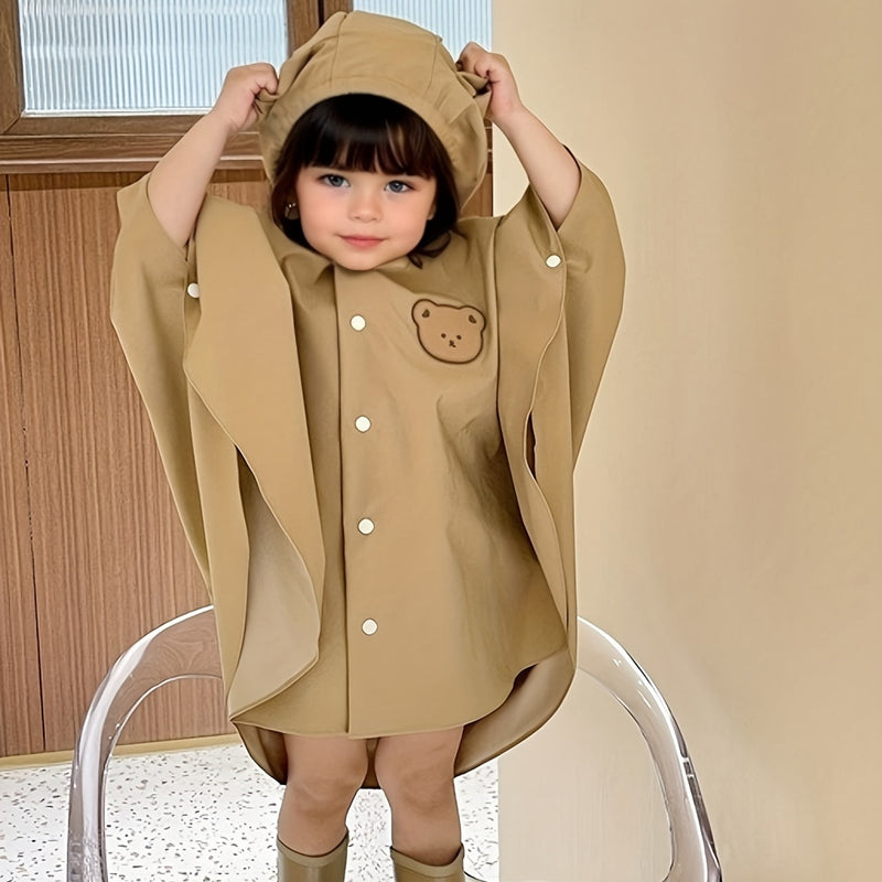 Children's raincoat with bear or rabbit design – waterproof & lightweight for autumn magic