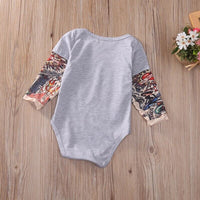 Long-sleeved baby bodysuit with tattoo print on the sleeves – Rockbaby