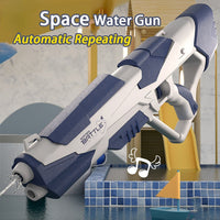 Water pistol with pressurised jet & USB-rechargeable battery for children & adults – SpritzPower X1
