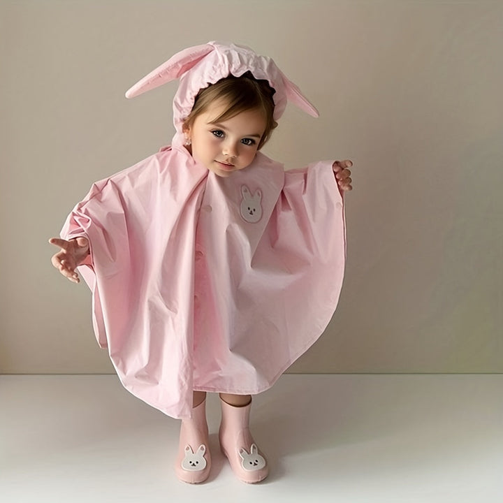 Children's raincoat with bear or rabbit design – waterproof & lightweight for autumn magic