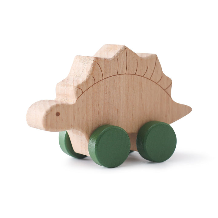 Wooden dinosaur on wheels for children – Buy one, get one free