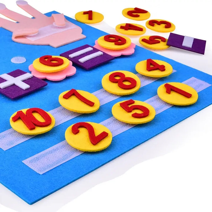 Felt counting game for children – educational game to promote numeracy and motor skills