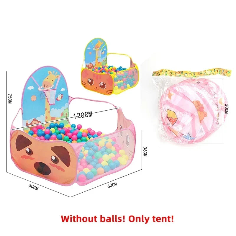 Foldable ball pit tent with hoop – Safe play area for indoor and outdoor use
