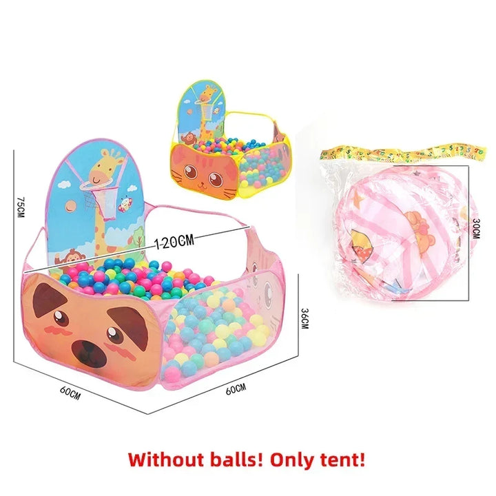 Foldable ball pit tent with hoop – Safe play area for indoor and outdoor use
