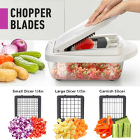 10-in-1 Vegetable Slicer with 8 Blades – Faster Cutting, Chopping, and Grating!-Grey-State of Style