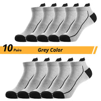 10 PAIRS OF BREATHABLE BAMBOO MEN'S SPORTS SOCKS - ANTI-SLIP-10 pairs D2021XW-10G-State of Style