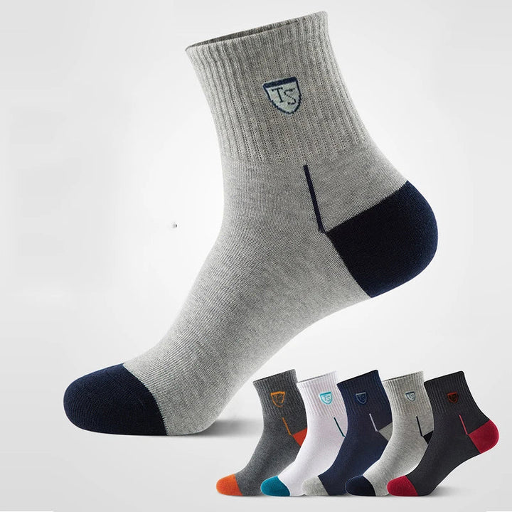 10 PAIRS OF BREATHABLE BAMBOO MEN'S SPORTS SOCKS - ANTI-SLIP-5 pairs DP066-State of Style