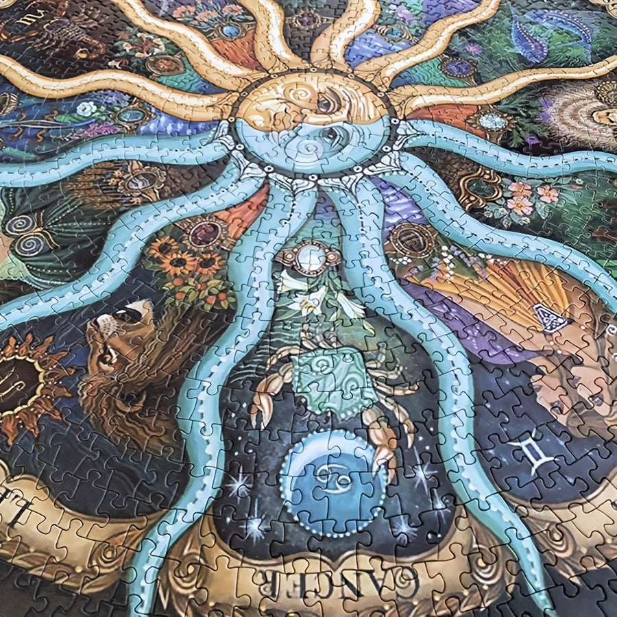 1000-Piece Round Zodiac Puzzle - ZodiacDreams-State of Style