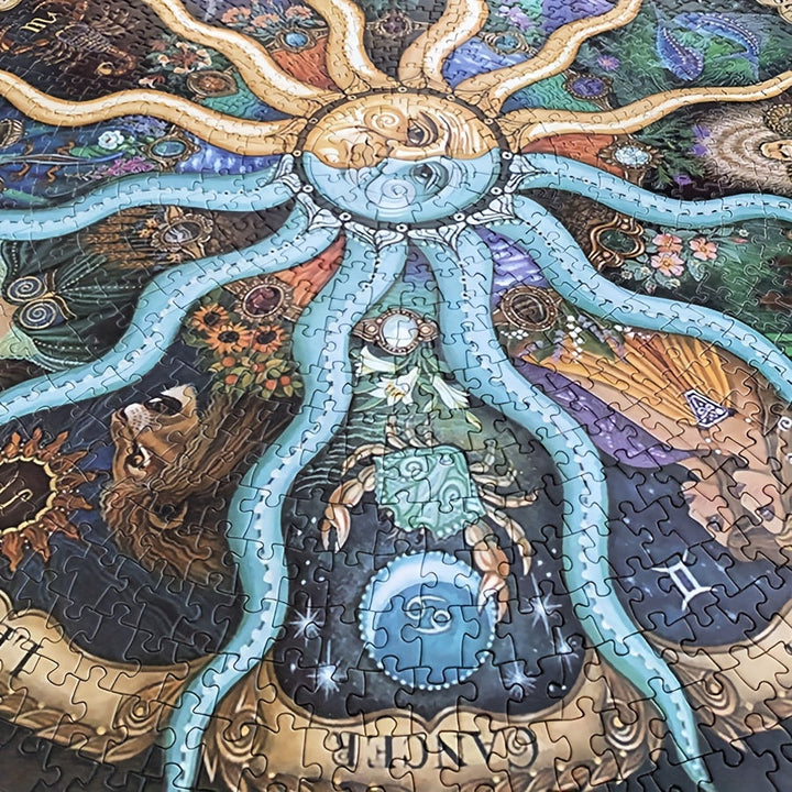 1000-Piece Round Zodiac Puzzle - ZodiacDreams-State of Style