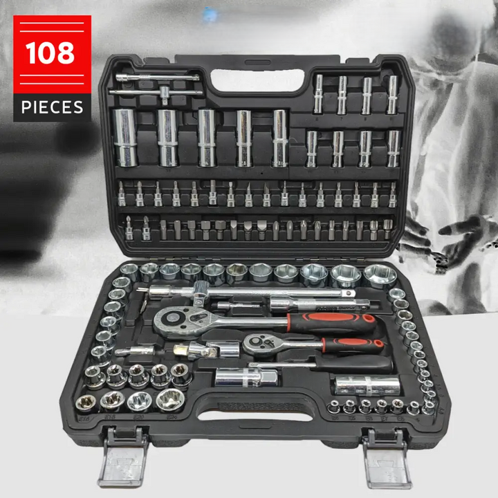 108-piece Chrome-Vanadium Socket Set – TorqueMaster-State of Style