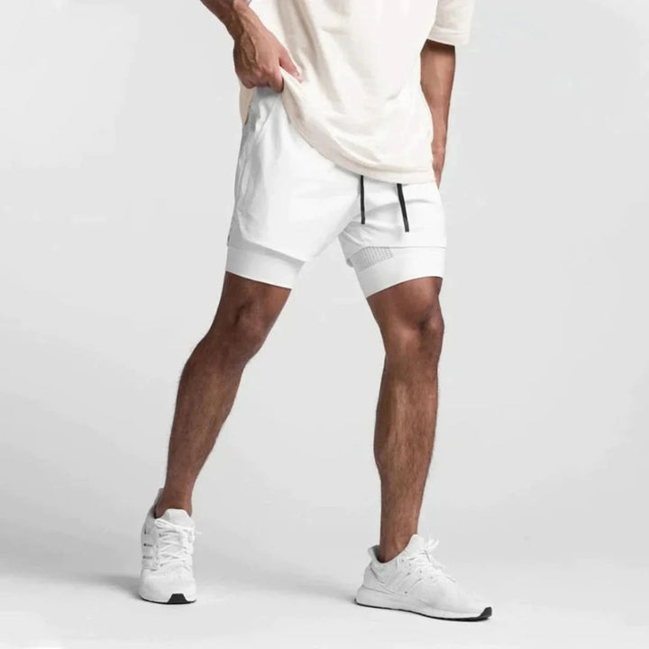 2-in-1 Men's Sports Shorts Breathable with Inner Shorts Training - Noah