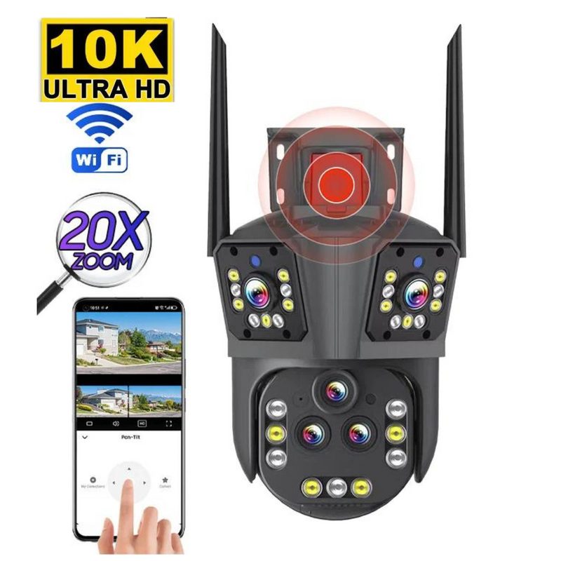 10K WiFi Security Camera with 20MP, 20x Zoom – DualGuard Ultra 10K-State of Style