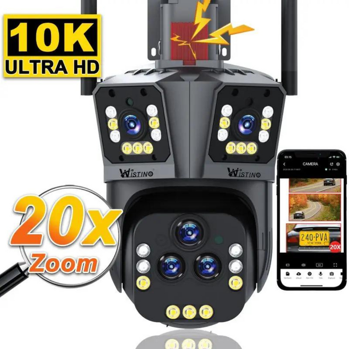 10K WiFi Security Camera with 20MP, 20x Zoom – DualGuard Ultra 10K-State of Style