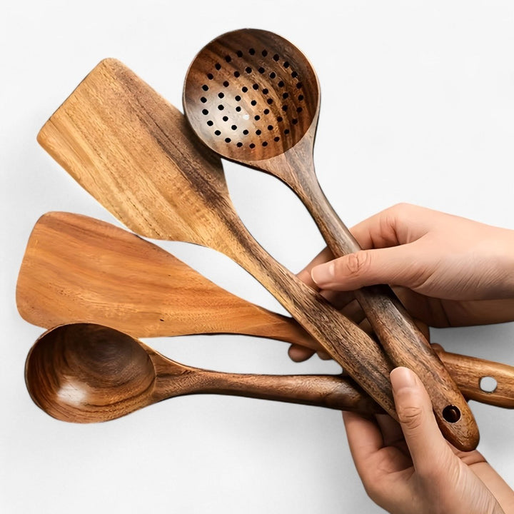 11-Piece Heat-Resistant Wooden Kitchen Set - WoodChef-State of Style