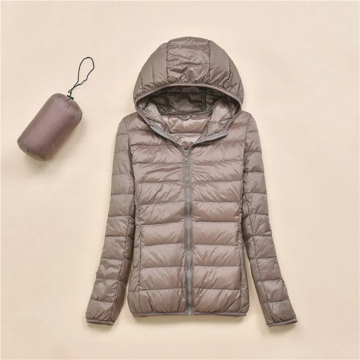 Ultra-light ladies' padded jacket with hood – Elara