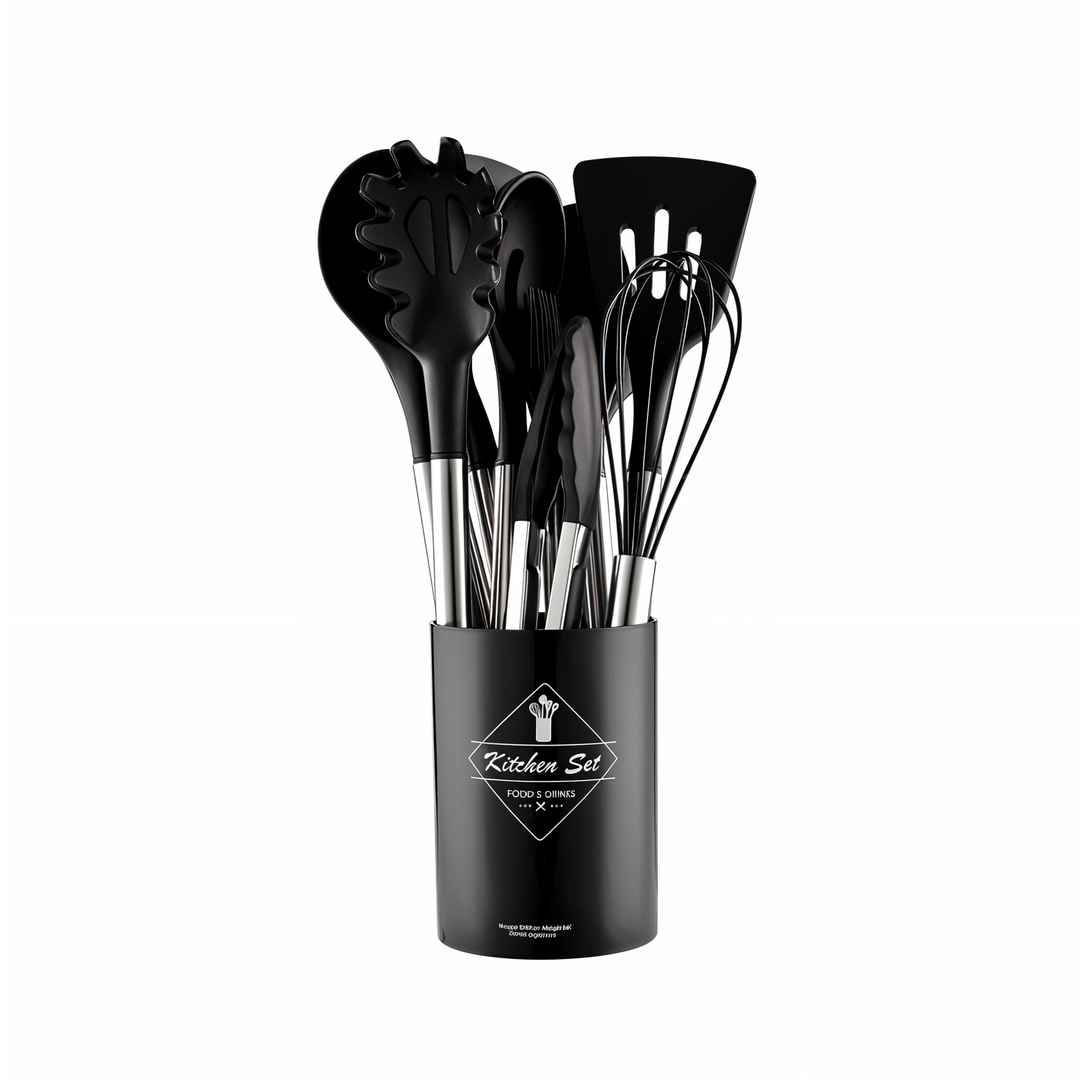 12-Piece Silicone Kitchen Utensil Set – Culinara Pro-Beige-State of Style