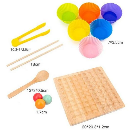 Montessori bead logic game – promotes colour recognition and cognitive skills