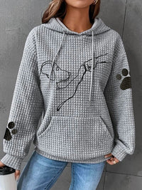 Warm Ladies Hoodie with Dog Design – Selma