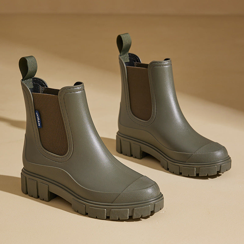 Ladies' mid-height waterproof rain boots with anti-slip sole – Selora