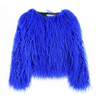 Elegant women's faux fur coat – Soraya