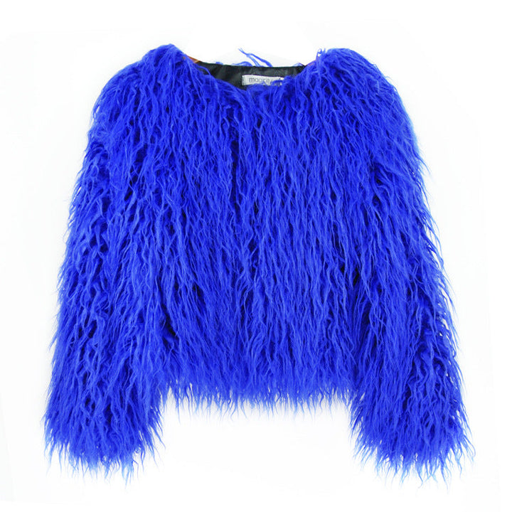 Elegant women's faux fur coat – Soraya