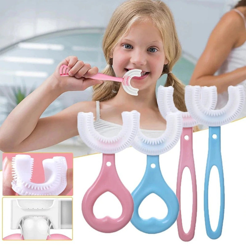 U-shaped children's toothbrush – gentle 360° cleaning for all ages