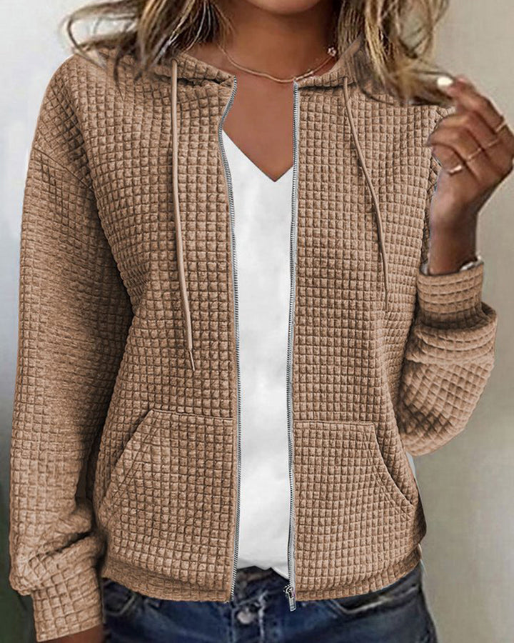 Ladies' leisure jacket with zip & pockets – Wynona