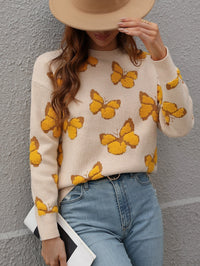 Ladies' Sweater with Butterfly Pattern – Liora