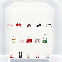 Magnetic dress-up dolls playset for children with clothes and storage box