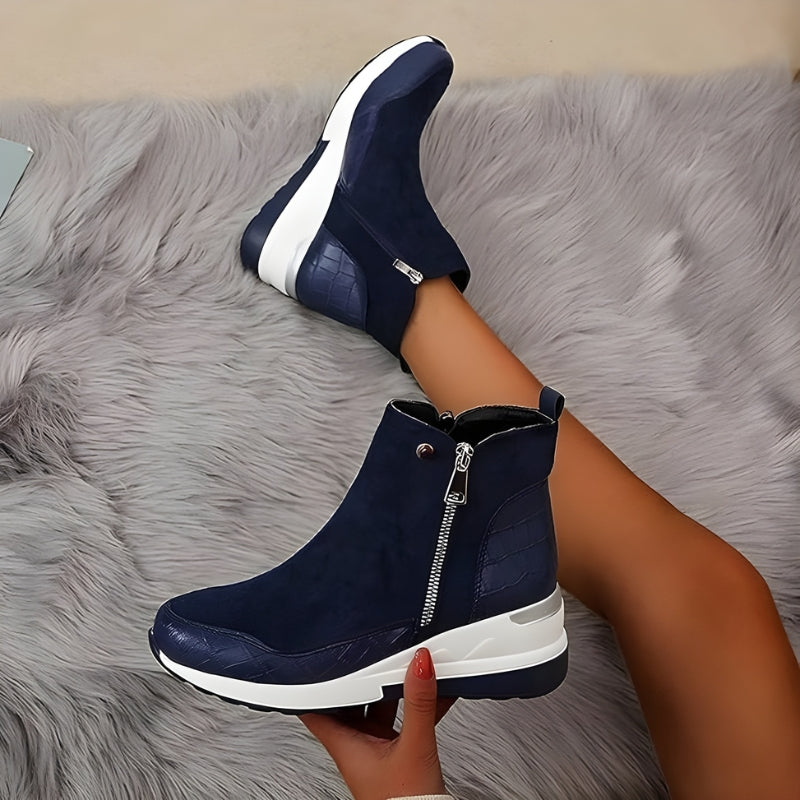 Orthopaedic Leather Ladies Ankle Boots - Emma
