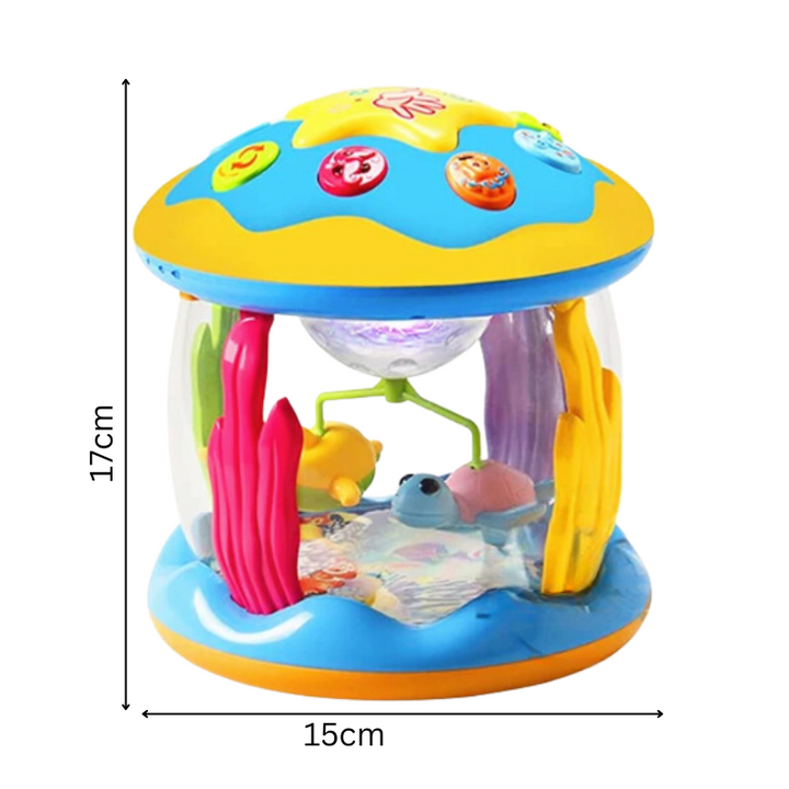 Light-show drum for babies – music & projection for sensory development