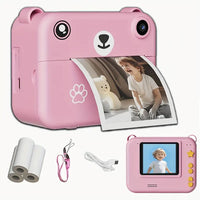 Instant camera for children with 1080p video, print function and accessories