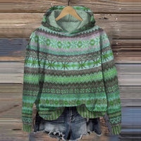 Warm Ladies Hoodie with Pattern – Freya