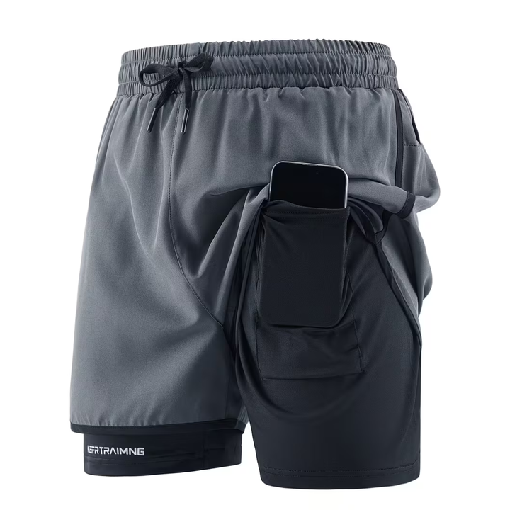 2-In-1 Layered Gym Shorts - Rudi