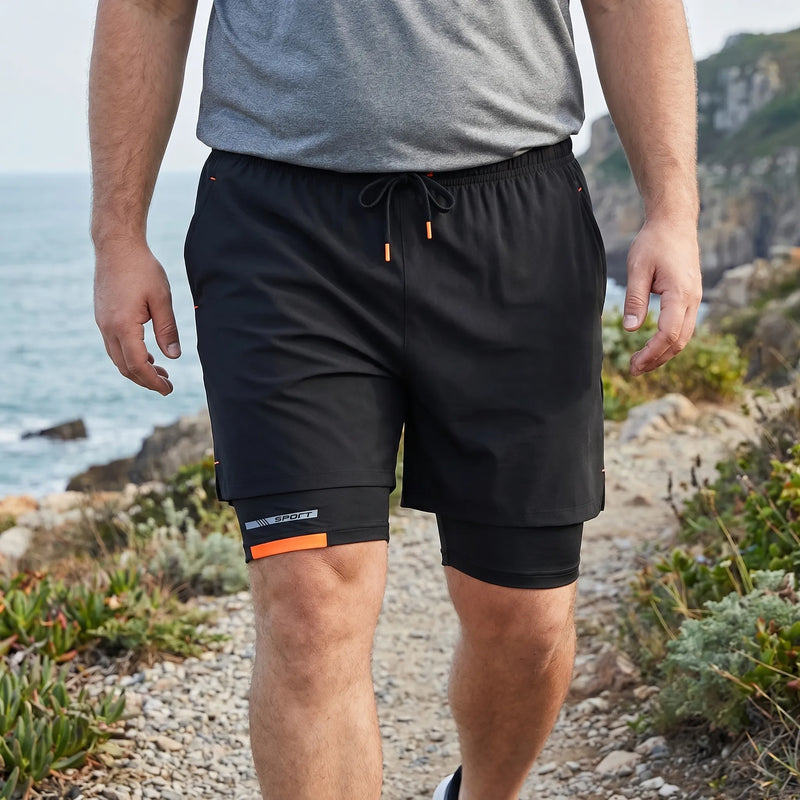 2-In-1 layered Athletic Shorts - Ralph
