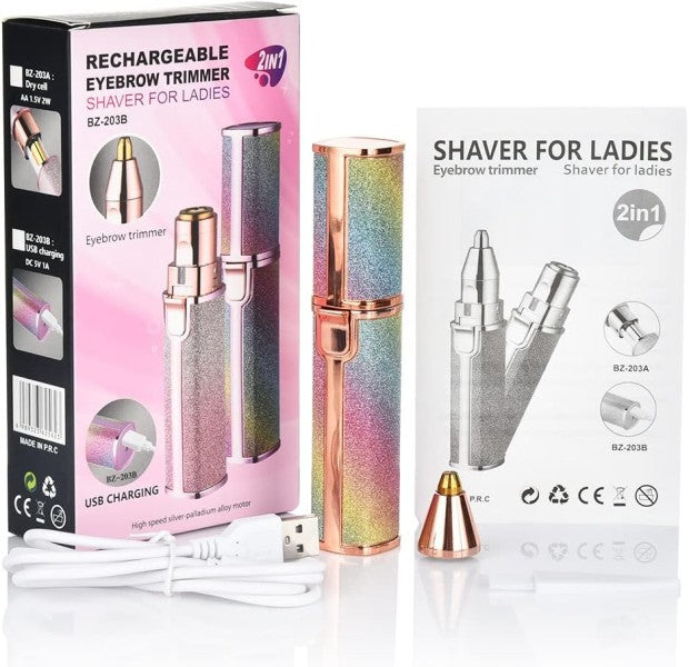 2-in-1 Cleansing Face & Eyebrow Epilator – Silvara-State of Style