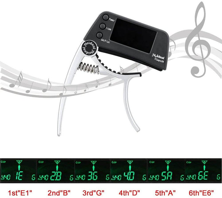 2-in-1 Guitar Capo & Tuner – TuneGrip-Black-State of Style