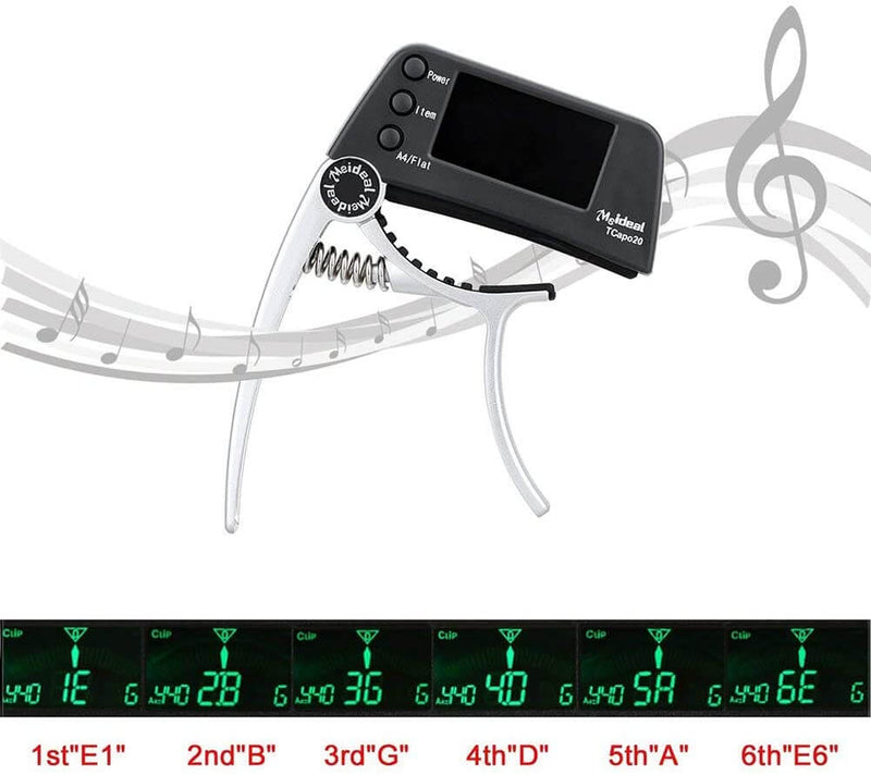 2-in-1 Guitar Capo & Tuner – TuneGrip-Black-State of Style