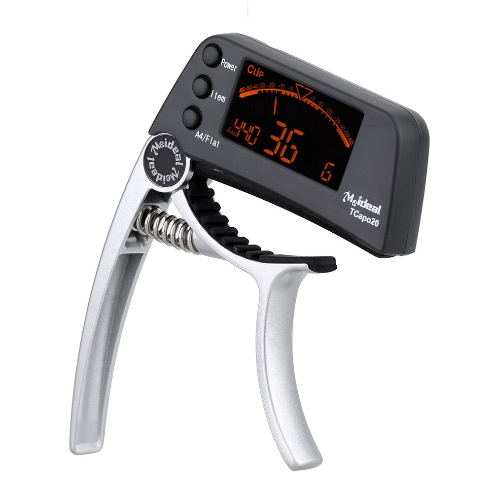 2-in-1 Guitar Capo & Tuner – TuneGrip-Black-State of Style