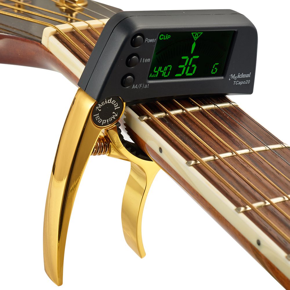 2-in-1 Guitar Capo & Tuner – TuneGrip-Gold-State of Style