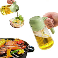 2-in-1 Olive Oil Spray - Premium 470mL Glass Bottle-Green-State of Style