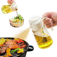 2-in-1 Olive Oil Spray - Premium 470mL Glass Bottle-White-State of Style