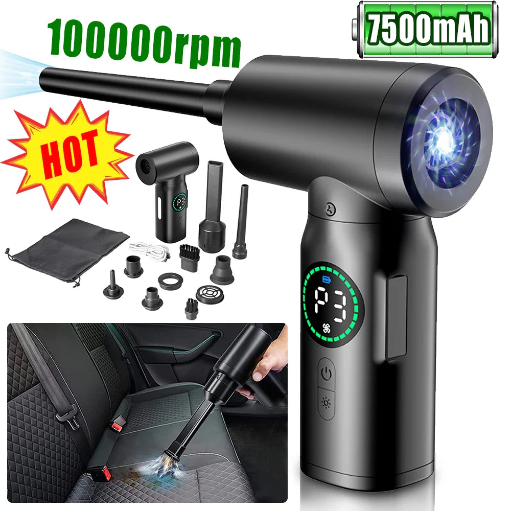 2-in-1 Portable Air Compressor Vacuum and Blower with LED Light (7500mAh) - AirMaster-Style 1-State of Style