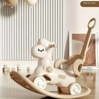 2-in-1 Rocking Horse & Balance Bike – WobbiRider-Khaki-State of Style