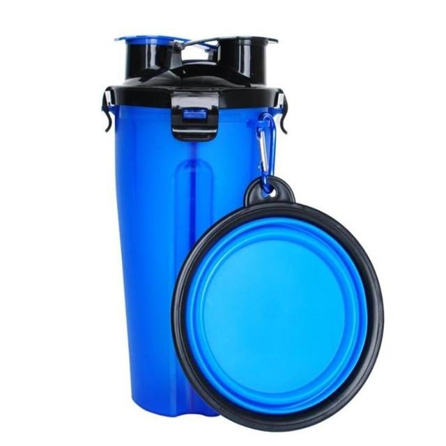 2-in-1 Travel Cup with Food Bowl - PawBuddy™-Blue-State of Style