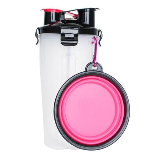 2-in-1 Travel Cup with Food Bowl - PawBuddy™-White-State of Style