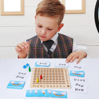 Wooden multiplication game for children with flashcards – Maximo