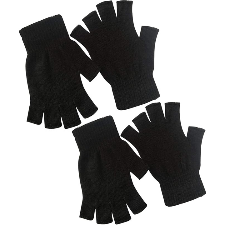 2-Pack Winter Knitted Fingerless Gloves - WarmFlex Set-State of Style