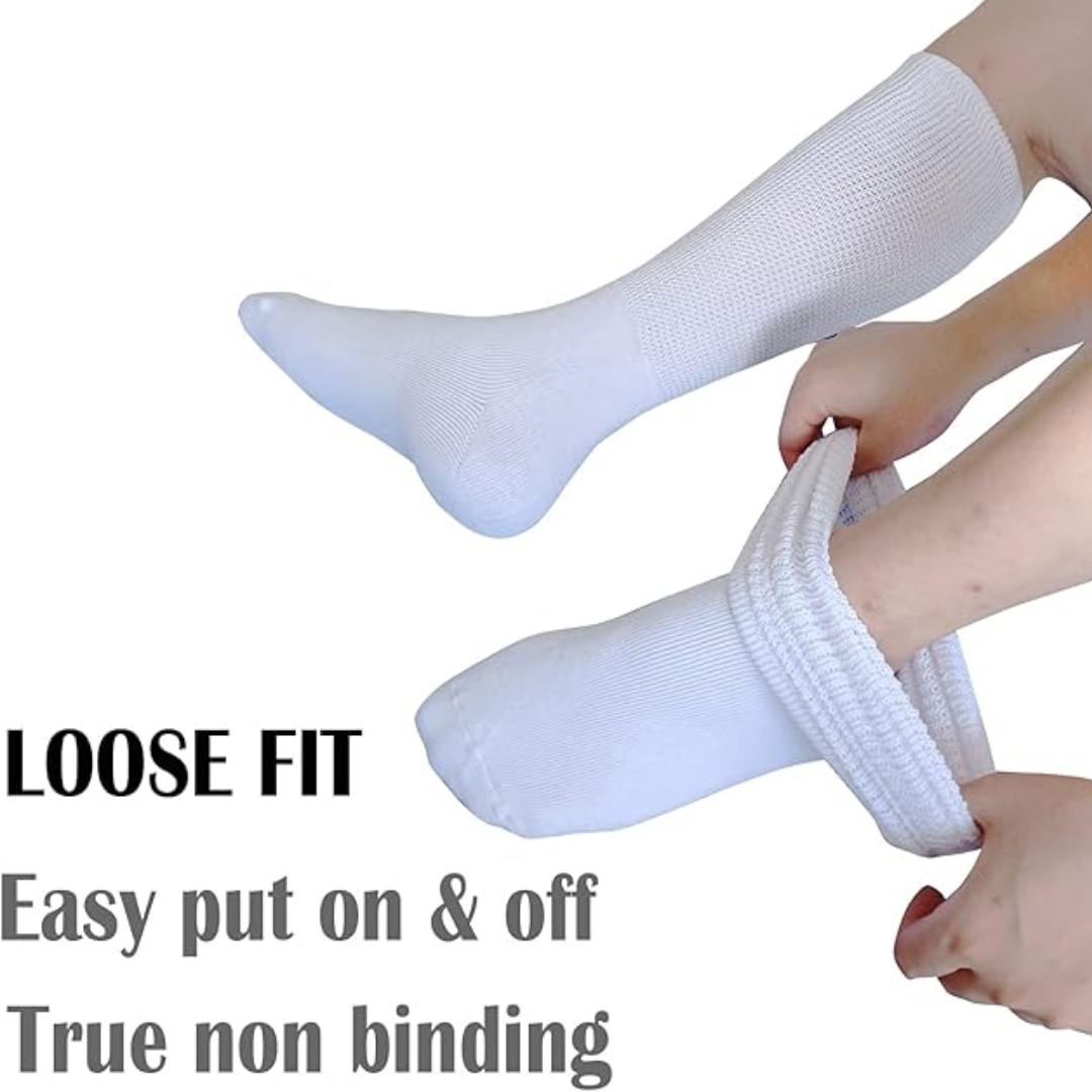 2 Pairs of Comfort Extra Wide Lymphedema & Diabetic Socks - Max-State of Style
